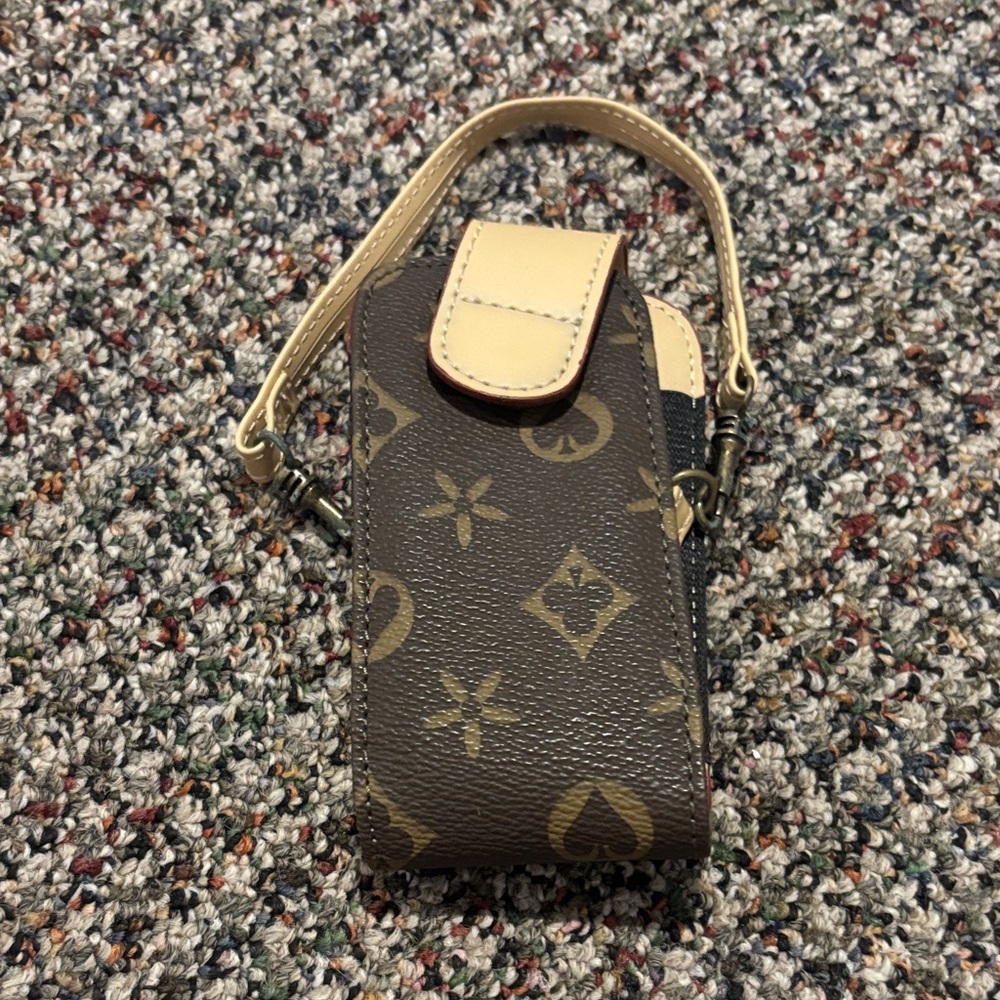 Brown and Tan Monogram Phone Case